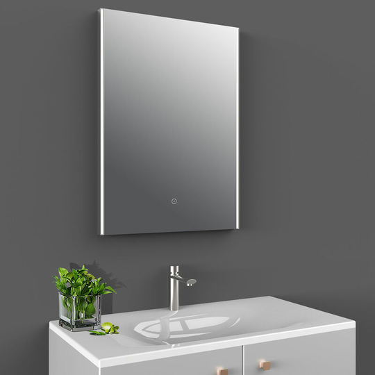 Led Bathroom Mirror with 21W Bulb 700mm h x 500mm w - Hudson Reed