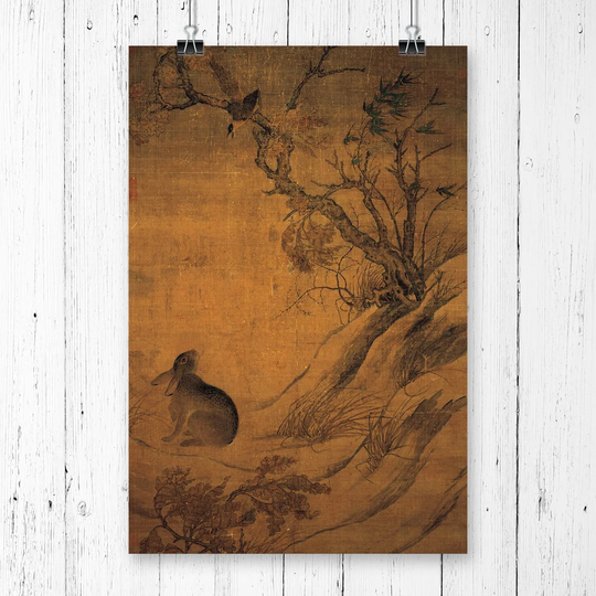 'Oriental Hare' by Zhan Ziqian Graphic Art