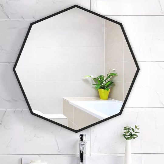 Livingandhome - Modern Octagon Wall Mounted Vanity Mirror for Bathroom