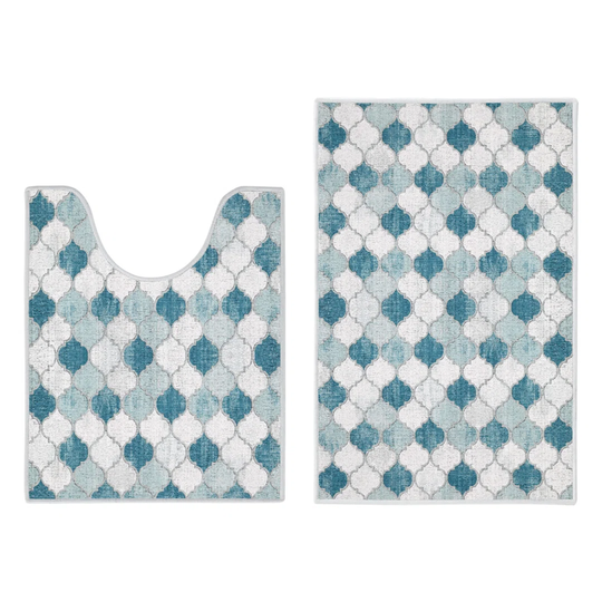 Barnsdale Designer Print Bathroom Shape Rug