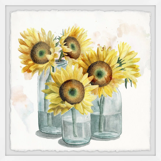 'Yellow Blossoms II' Framed Painting