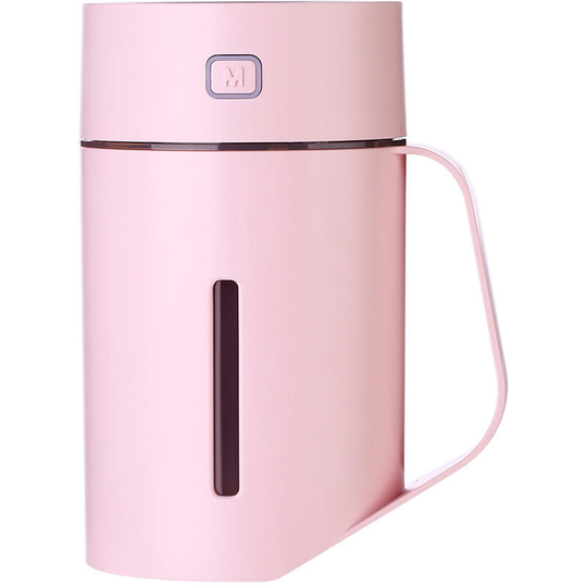 LEDs Humidifier Cup 420ML Air Cleaner usb Aroma Diffuser,model: Pink&Without battery
