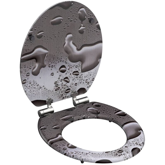 Toilet Seat with Soft-Close grey steel schütte - Multicolour