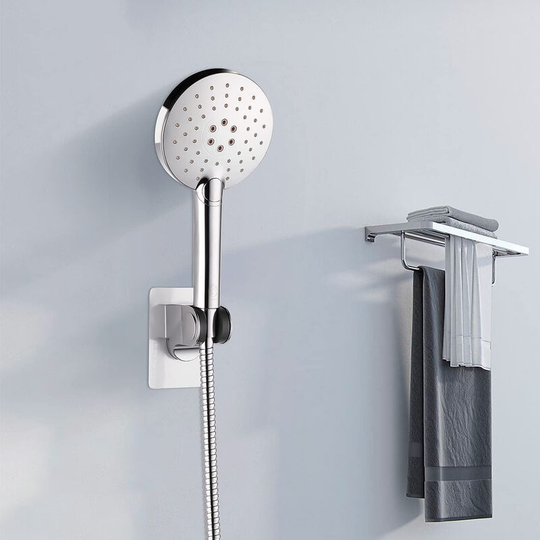 Shower Hand Holders, Punch Free Handheld Shower Holder Wall Mount Shower Bracket for Bathroom with Adjustable Adhesive Stick Disc,Adjustable Show