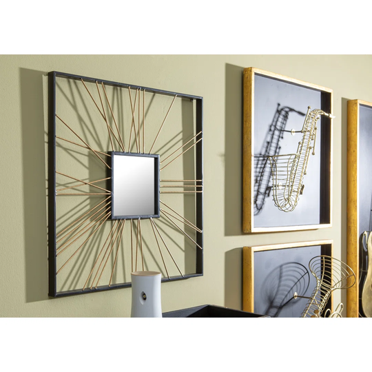 Inverleigh Metal Framed Wall Mounted Accent Mirror in Silver