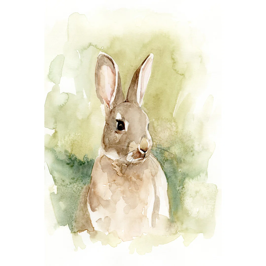 Field Bunny I - Wrapped Canvas Painting