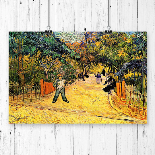 'Park in Auvers' by Vincent Van Gogh Painting Print