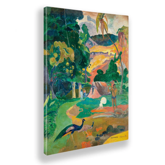 Paul Gauguin-Landscape with peacocks-Vertical