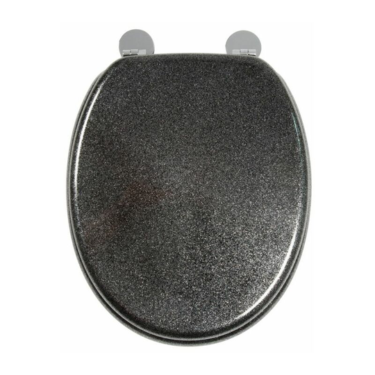 Flexi-Fix Toilet Seat Quartz Black - WL601821H - Croydex
