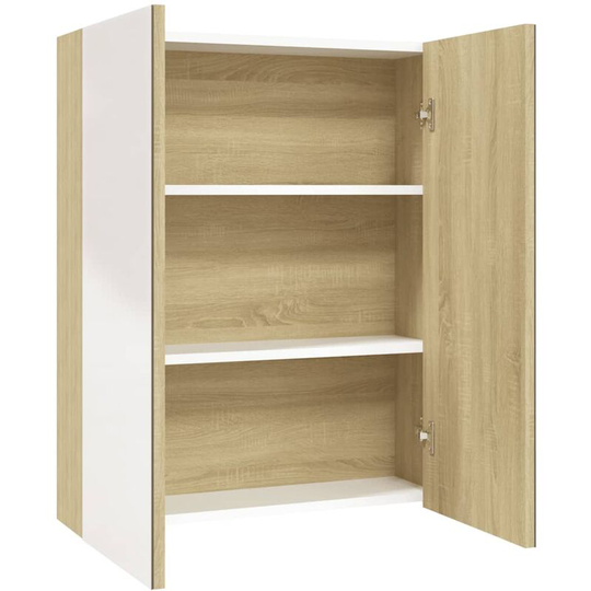 Vidaxl - Bathroom Mirror Cabinet 60x15x75 cm mdf White and Oak White