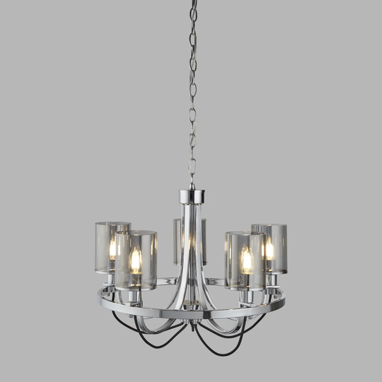 Cheung 5-Light Wagon Wheel Chandelier