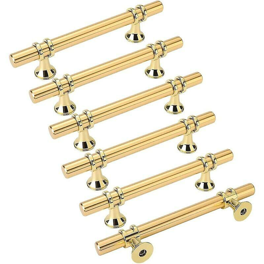 6-piece gold cabinet handle cabinet handle kitchen hole distance 96mm modern minimalism