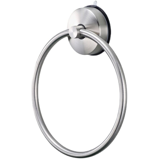 Stainless Steel Vollower Towel Ring Bathroom Towel Ring Round Round Wall Support Towels for Kitchen Shower WC Bedroom Without Brushed Stainless Steel