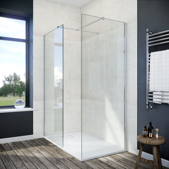Shower Cabin 700mm Main Shower Door 760mm Side Shower Screen Enclosure - Elegant