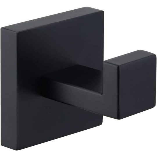 Towel Hook Matte Black, SUS304 Stainless Steel Coat Robe Hook, Hand Towel Holder, Modern Industrial Style Bathroom Wall Hook