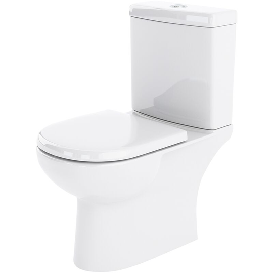 Nuie - Lawton Close Coupled Toilet Push Button Cistern - Excluding Seat
