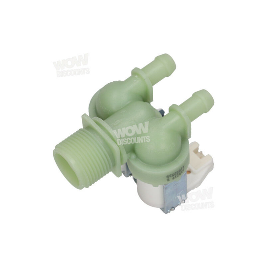 Electruepart Cold Water Double Inlet Solenoid Valve, 180Deg, With Protected (Push) Connectors, VAL9413
