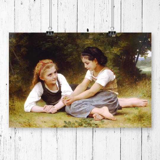 'The Nut Gatheres' by William Adolphe Bouguereau Graphic Art