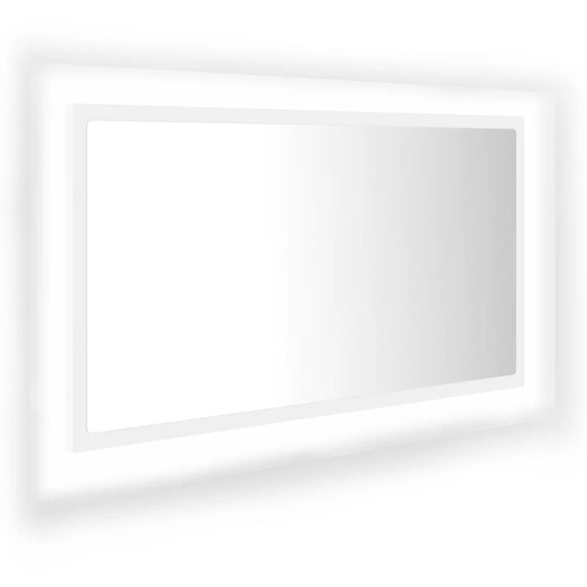 LED Bathroom Mirror White 80x8.5x37 cm Acrylic vidaXL - White