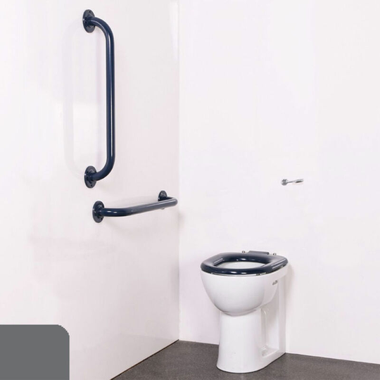 NymaPRO Back to Wall Ambulant Doc m Toilet Pack with Exposed Fixings - Dark Grey - Nymas