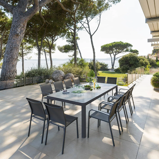 Paradize Graphite Grey Extending Garden Table