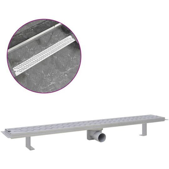 Vidaxl - Linear Shower Drain Wave 930x140 mm Stainless Steel