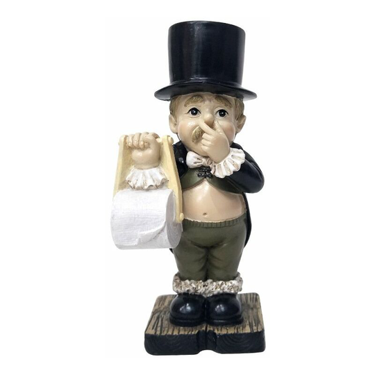 Toilet Paper Holder Resin Ornament Sculpture