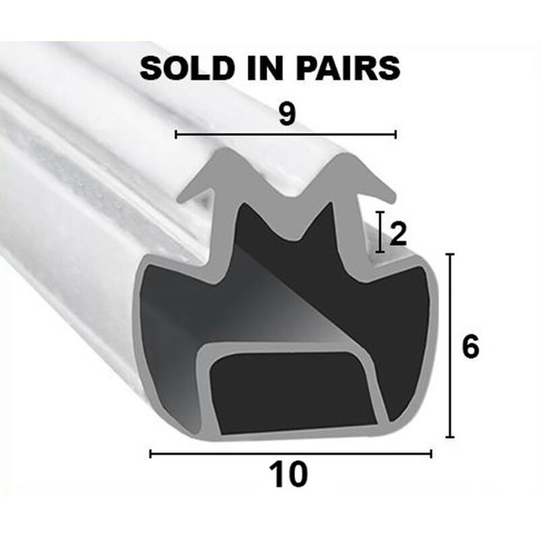 Magnetic Shower Seal for Screens or Doors | Fits Into a Channel | Sold as Pairs | MAG009 (200cm) - Clear