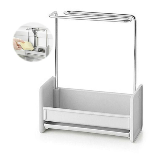 Ilovemilan - Kitchen Sink Double Draining Storage Rack Pool Rack Sponge and Cloth Organizer Kitchen Kitchen Organizer