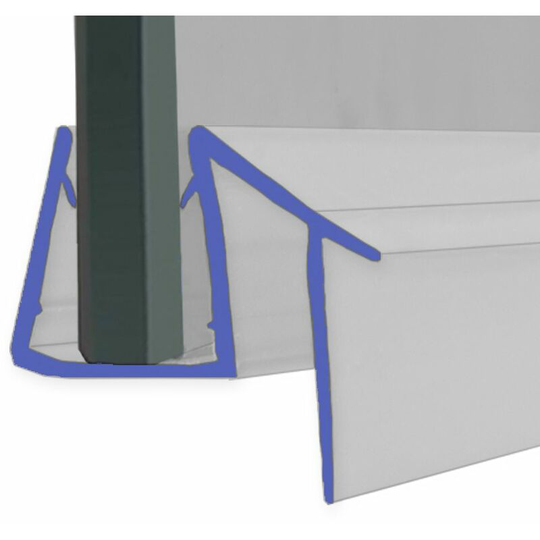 Shower Seal for Screens, Doors or Panels | Fits 8, 9 or 10mm Glass | Seals 1-6mm Gaps | SEAL077 (200cm) - Clear