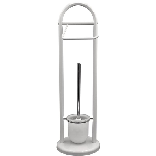2-in-1 Toilet Brush Set Unique White Ridder White