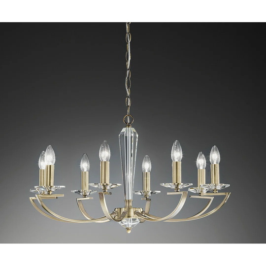 Much Wenlock 8 Light Crystal Chandelier