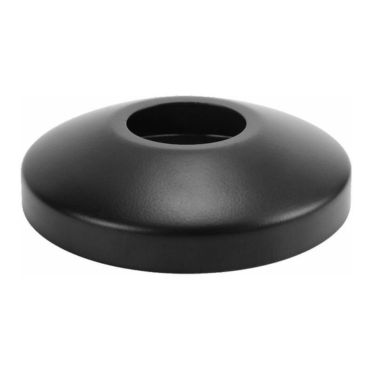 Pepte - 32mm Black Finished Steel Hole Collar Rose Sink Basin Drain Waste Trap Cover