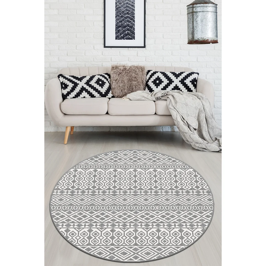 Mike Shaggy White/Grey Rug