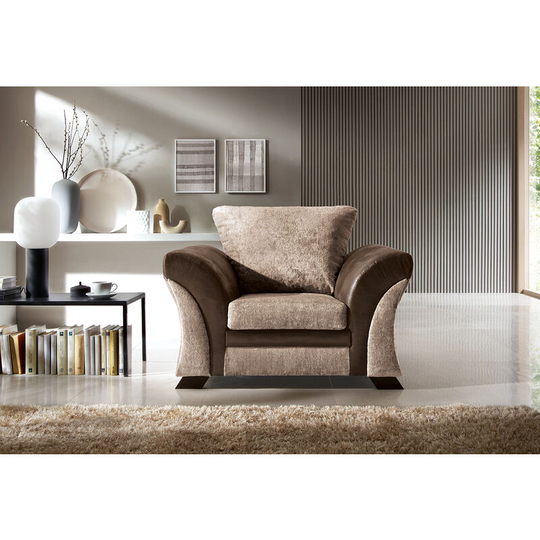Farrow armchair in brown - color Brown - Brown