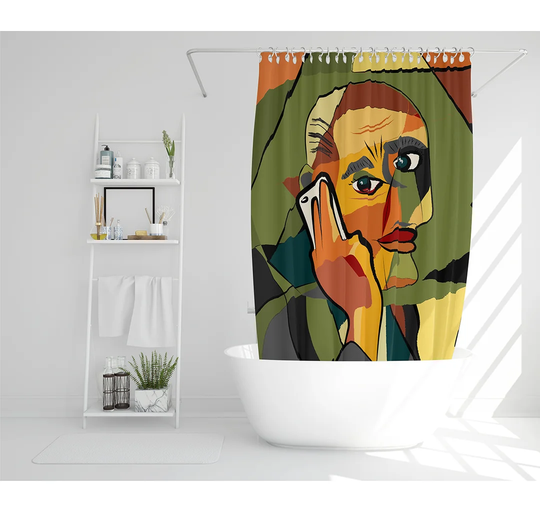Eliyzah Polyester Shower Curtain