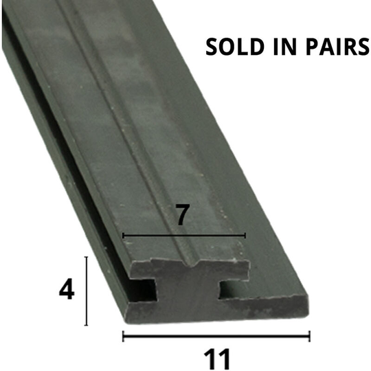 Magnetic Shower Seal for Screens or Doors | Fits Into a Channel | Sold as Pairs | MAG032 (200cm) - Clear