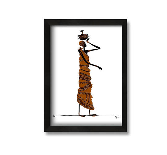 African Women 3 - Picture Frame Painting on Canvas