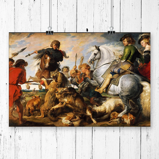 'The Wolf and the Fox' by Peter Paul Rubens Painting Print