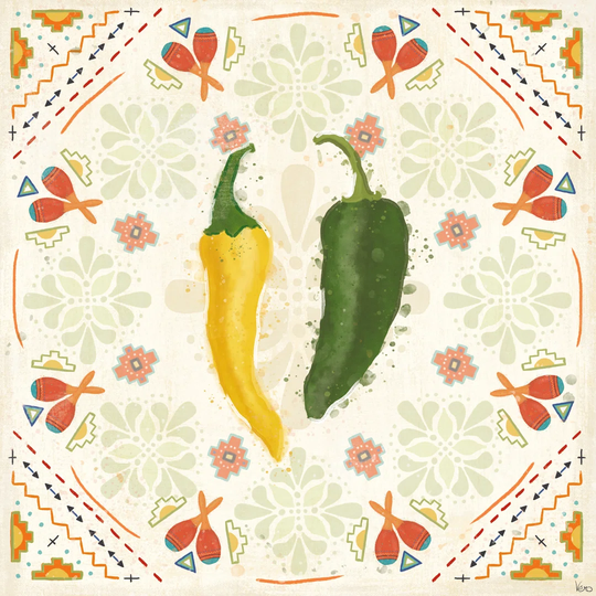 Tex Mex Fiesta III by Veronique Charron - Wrapped Canvas Painting Print