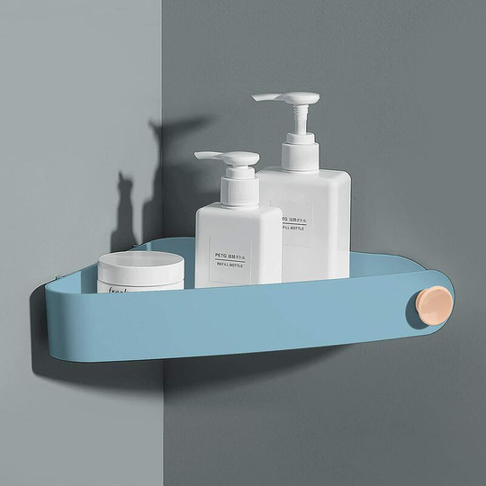 Shower Shelf Without Drilling, Bathroom Storage and Organization, Shower Soap Holder, Bathroom Shelf, Includes 4 Adhesive Stickers, Sky Blue