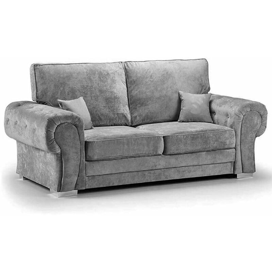 Chingford 3 Seater Fabric Sofa Set - Grey