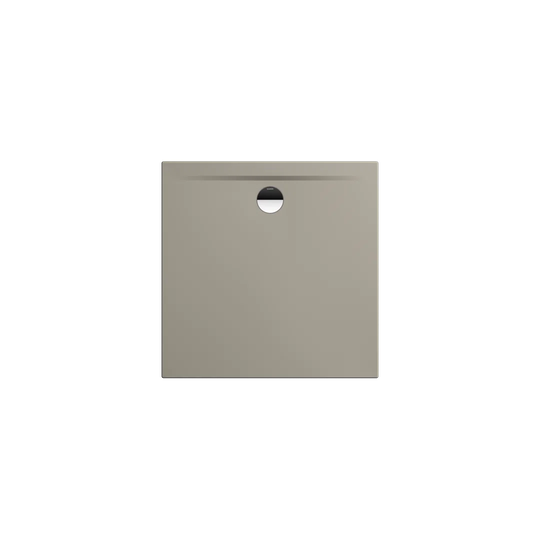 Superplan Zero 1100 x 1100 mm Steel Enamel Shower Tray - Warm Grey