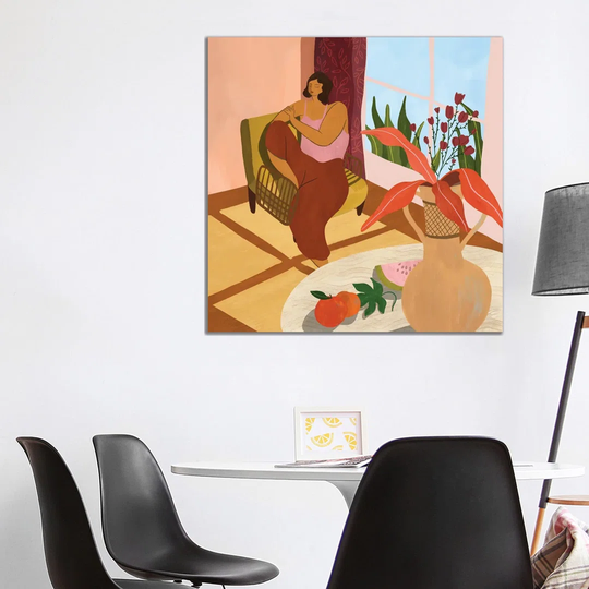 Stay at Home by Arty Guava - Wrapped Canvas Painting