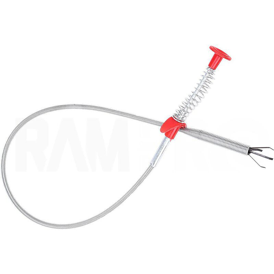 22" Flexible Grabber Pickup Tool, Retractable Claw Retriever Stick, Snake & Cable Aid, Use to Grab Trash & a Drain Auger to Unclog Hair from Drains,