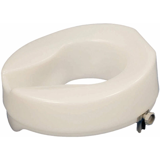 Easy Fit Raised Plastic Toilet Seat - Raised 4 Inches - Anti Bacterial Finish