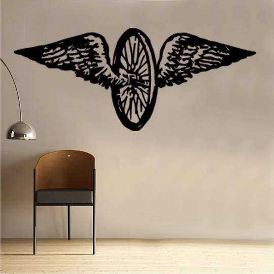 Steampunk Wheel Wings Wall Art Sticker