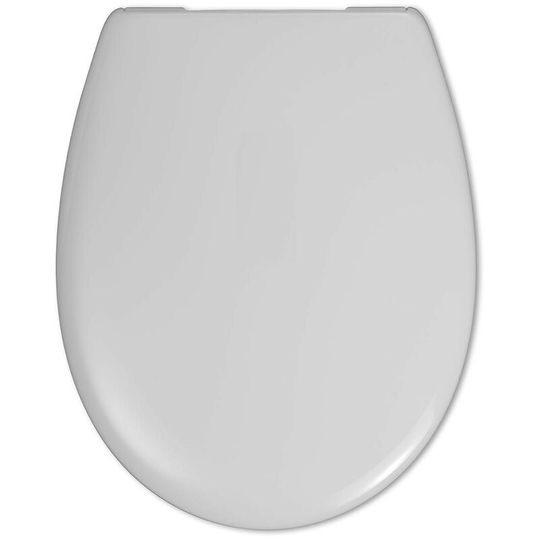 Universal thermoplast toilet seat with soft close and lift off - White - Clarity