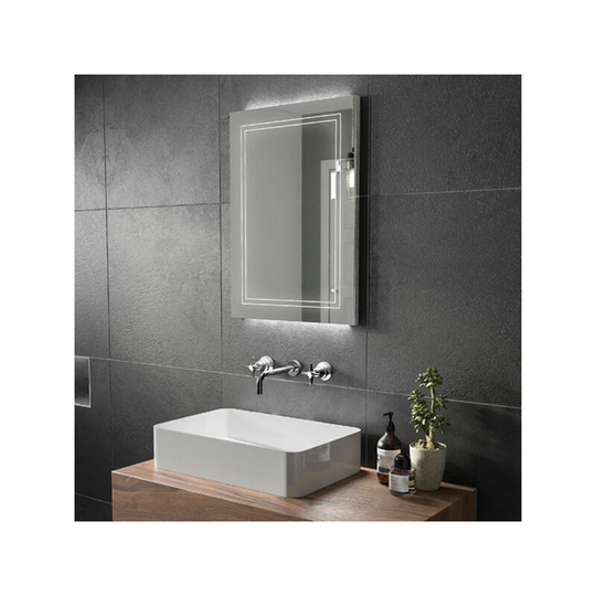 Outline 50 led Back-Lit Bathroom Mirror 700mm h x 500mm w - HIB