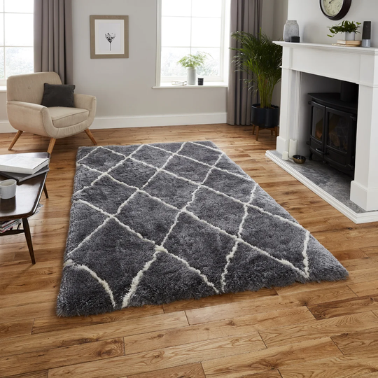 Octavia Handmade Tufted Dark Grey Rug